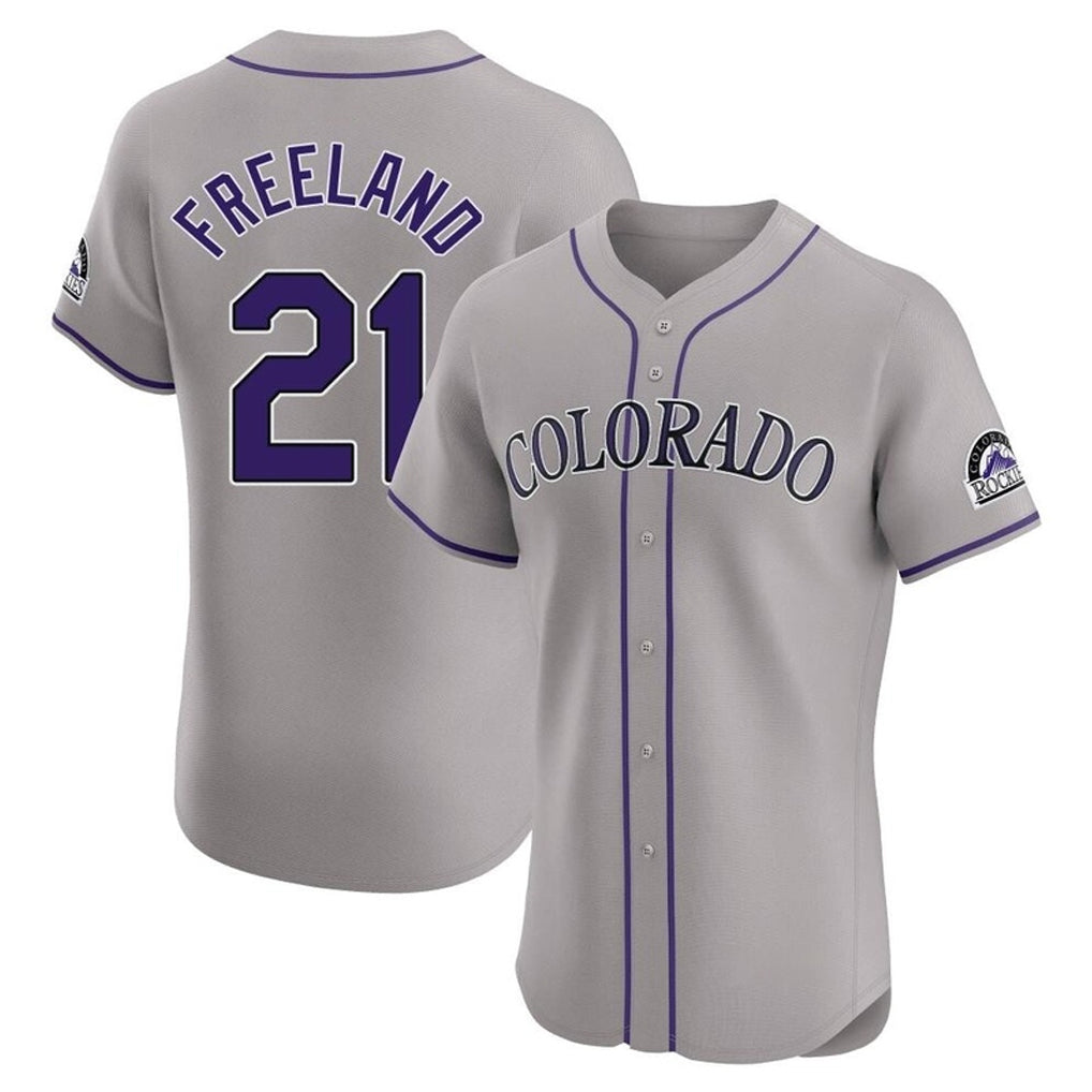 Tlead C.Rockies #21 Kyle Freeland Player Gray Limited Elite Home Stitched Jerseys