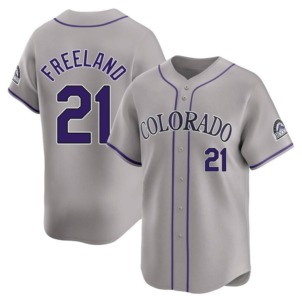 Tlead C.Rockies #21 Kyle Freeland Player Gray Limited Home Stitched Jerseys