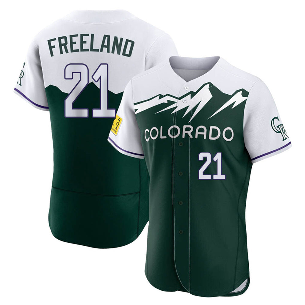 Tlead C.Rockies #21 Kyle Freeland Player Green City Connect Limited Elite Home Stitched Jerseys