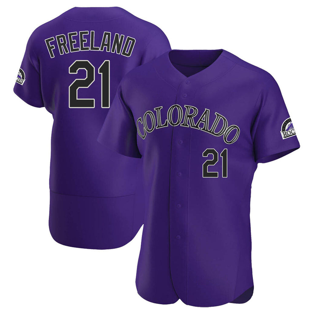 Tlead C.Rockies #21 Kyle Freeland Player Purple Limited Elite Home Stitched Jerseys