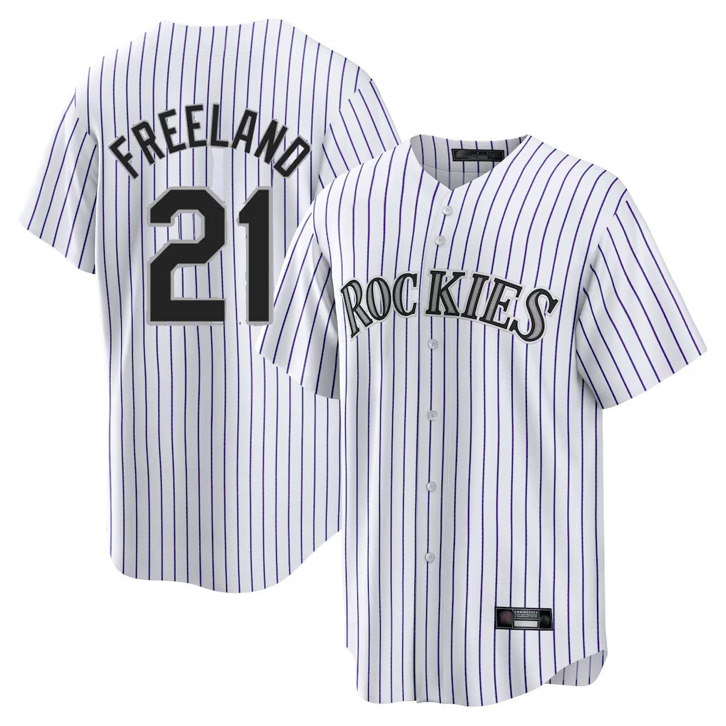 Tlead C.Rockies #21 Kyle Freeland Player White Game Home Stitched Jerseys