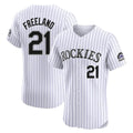 Tlead C.Rockies #21 Kyle Freeland Player White Limited Elite Home Stitched Jerseys