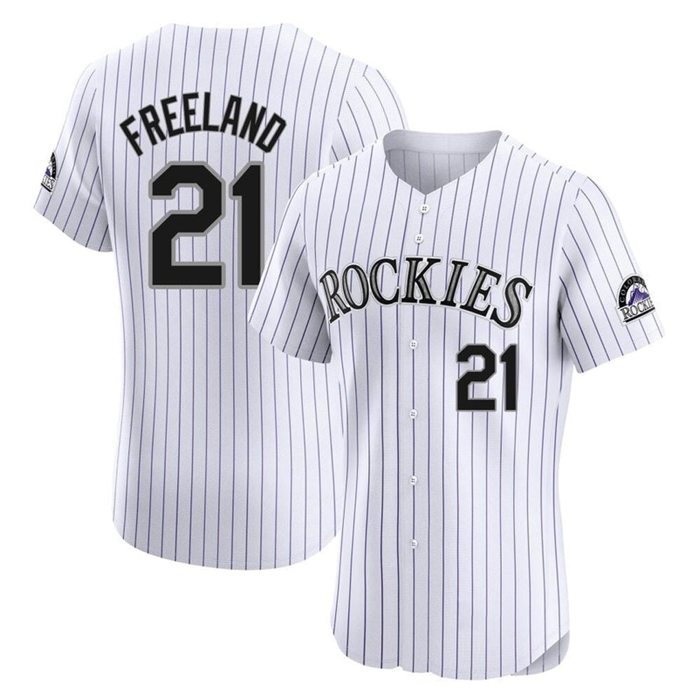 Tlead C.Rockies #21 Kyle Freeland Player White Limited Elite Home Stitched Jerseys