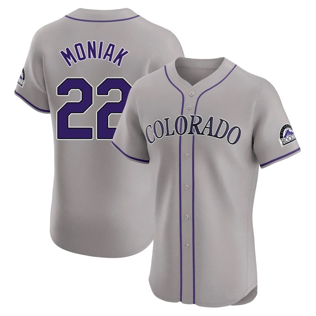 Tlead C.Rockies #22 Mickey Moniak Player Gray Limited Elite Home Stitched Jerseys