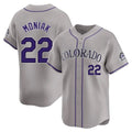 Tlead C.Rockies #22 Mickey Moniak Player Gray Limited Home Stitched Jerseys