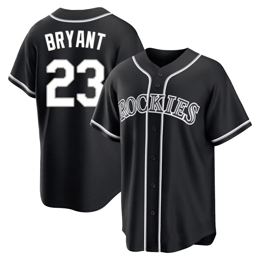 Tlead C.Rockies #23 Kris Bryant Player Black Fashion Out Home Game Stitched Jerseys