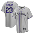 Tlead C.Rockies #23 Kris Bryant Player Gray Game Home Stitched Jerseys