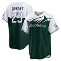 Tlead C.Rockies #23 Kris Bryant Player Green City Connect Home Game Stitched Jerseys