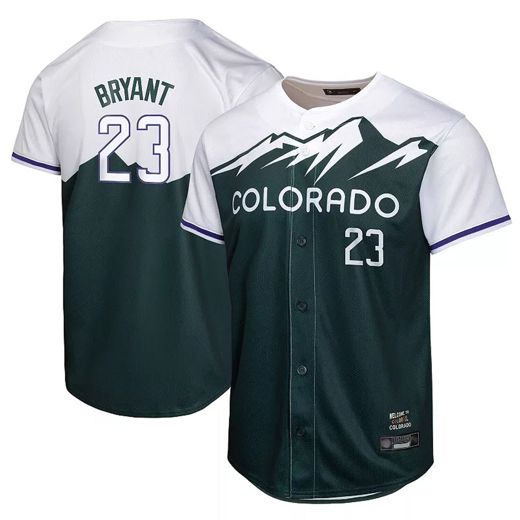 Tlead C.Rockies #23 Kris Bryant Player Green City Connect Limited Home Game Stitched Jerseys