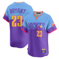 Tlead C.Rockies #23 Kris Bryant Player Purple-Light Blue City Connect Limited Home T-shirt Stitched Jerseys