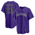 Tlead C.Rockies #23 Kris Bryant Player Purple Game Home Stitched Jerseys