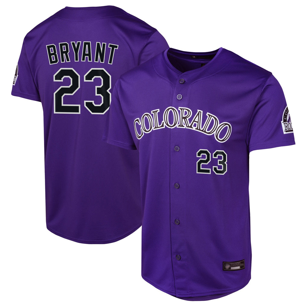 Tlead C.Rockies #23 Kris Bryant Player Purple Limited Home Game Stitched Jerseys