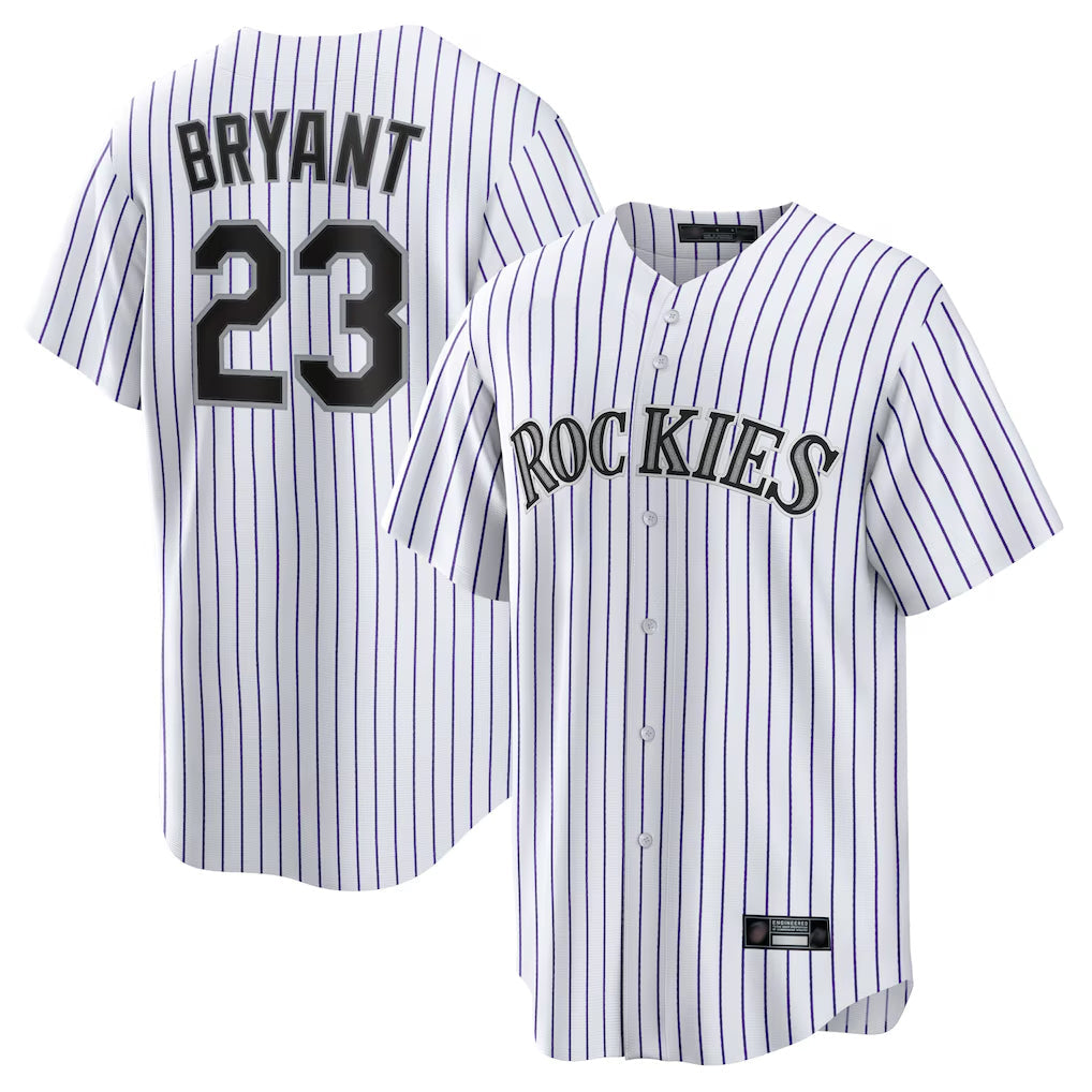 Tlead C.Rockies #23 Kris Bryant Player White Game Home Stitched Jerseys