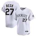 Tlead C.Rockies #27 Jordan Beck Player White Limited Home Stitched Jerseys