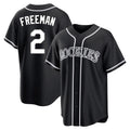 Tlead C.Rockies #2 Tyler Freeman Player Black Fashion Out Home Game Stitched Jerseys