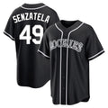 Tlead C.Rockies #49 Antonio Senzatela Player Black Fashion Out Home Game Stitched Jerseys