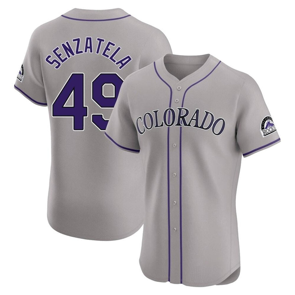 Tlead C.Rockies #49 Antonio Senzatela Player Gray Limited Elite Home Stitched Jerseys