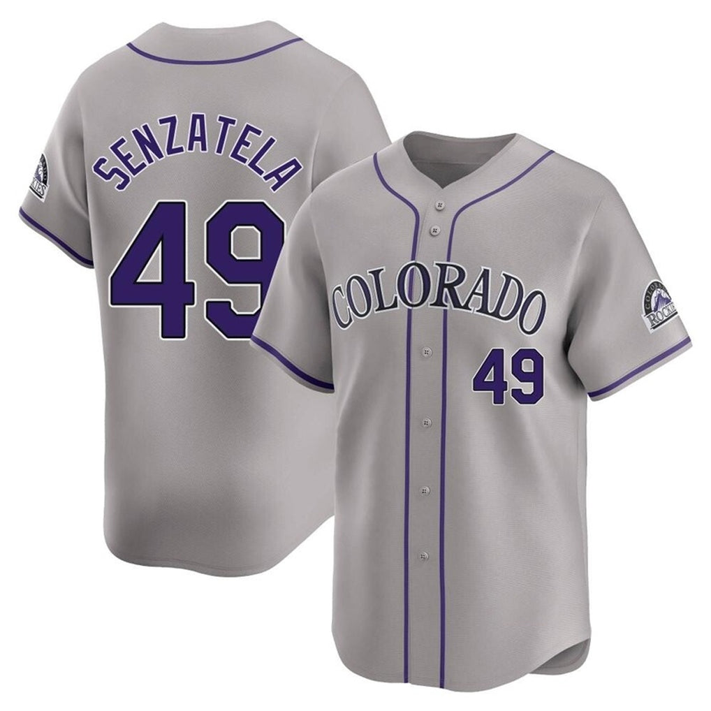 Tlead C.Rockies #49 Antonio Senzatela Player Gray Limited Home Stitched Jerseys