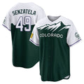 Tlead C.Rockies #49 Antonio Senzatela Player Green City Connect Home Game Stitched Jerseys