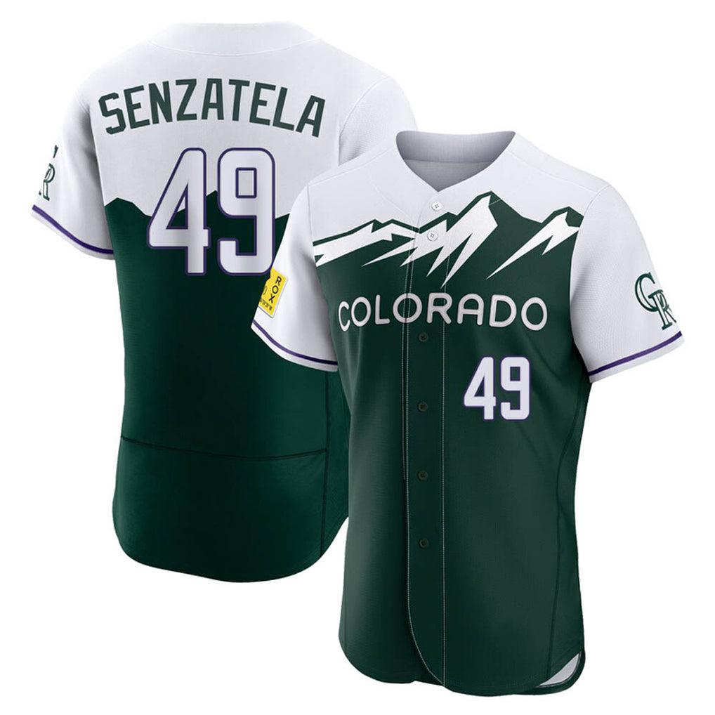 Tlead C.Rockies #49 Antonio Senzatela Player Green City Connect Limited Elite Home Stitched Jerseys