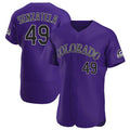 Tlead C.Rockies #49 Antonio Senzatela Player Purple Limited Elite Home Stitched Jerseys
