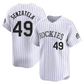 Tlead C.Rockies #49 Antonio Senzatela Player White Limited Home Stitched Jerseys