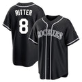 Tlead C.Rockies #8 Ryan Ritter Player Black Fashion Out Home Game Stitched Jerseys