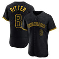 Tlead C.Rockies #8 Ryan Ritter Player Black Snake Skin City Limited Elite Home Stitched Jerseys