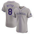 Tlead C.Rockies #8 Ryan Ritter Player Gray Limited Elite Home Stitched Jerseys