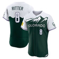 Tlead C.Rockies #8 Ryan Ritter Player Green City Connect Limited Elite Home Stitched Jerseys