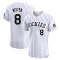 Tlead C.Rockies #8 Ryan Ritter Player White Limited Elite Home Stitched Jerseys