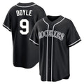 Tlead C.Rockies #9 Brenton Doyle Player Black Fashion Out Home Game Stitched Jerseys