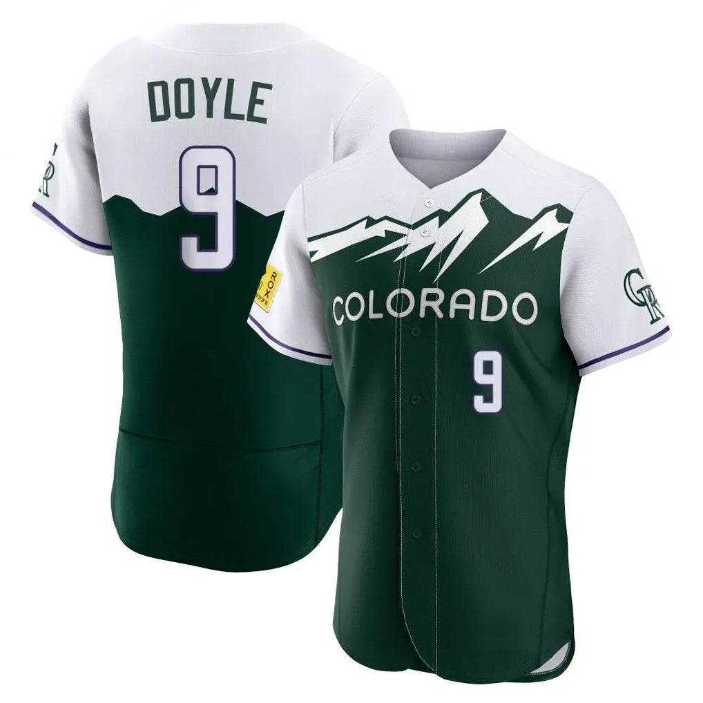 Tlead C.Rockies #9 Brenton Doyle Player Green City Connect Limited Elite Home Stitched Jerseys