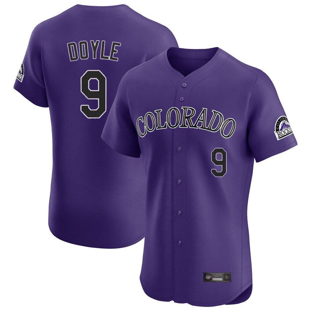 Tlead C.Rockies #9 Brenton Doyle Player Purple Limited Elite Home Stitched Jerseys