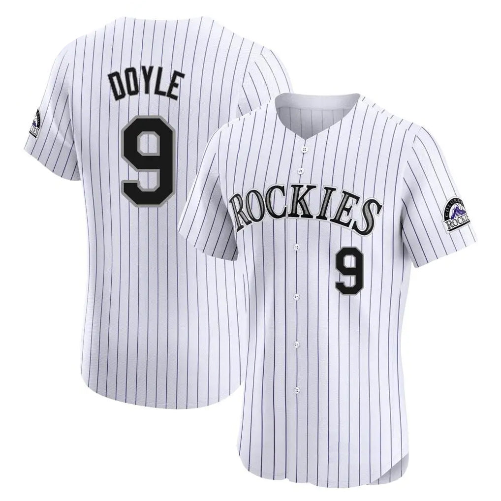 Tlead C.Rockies #9 Brenton Doyle Player White Limited Elite Home Stitched Jerseys