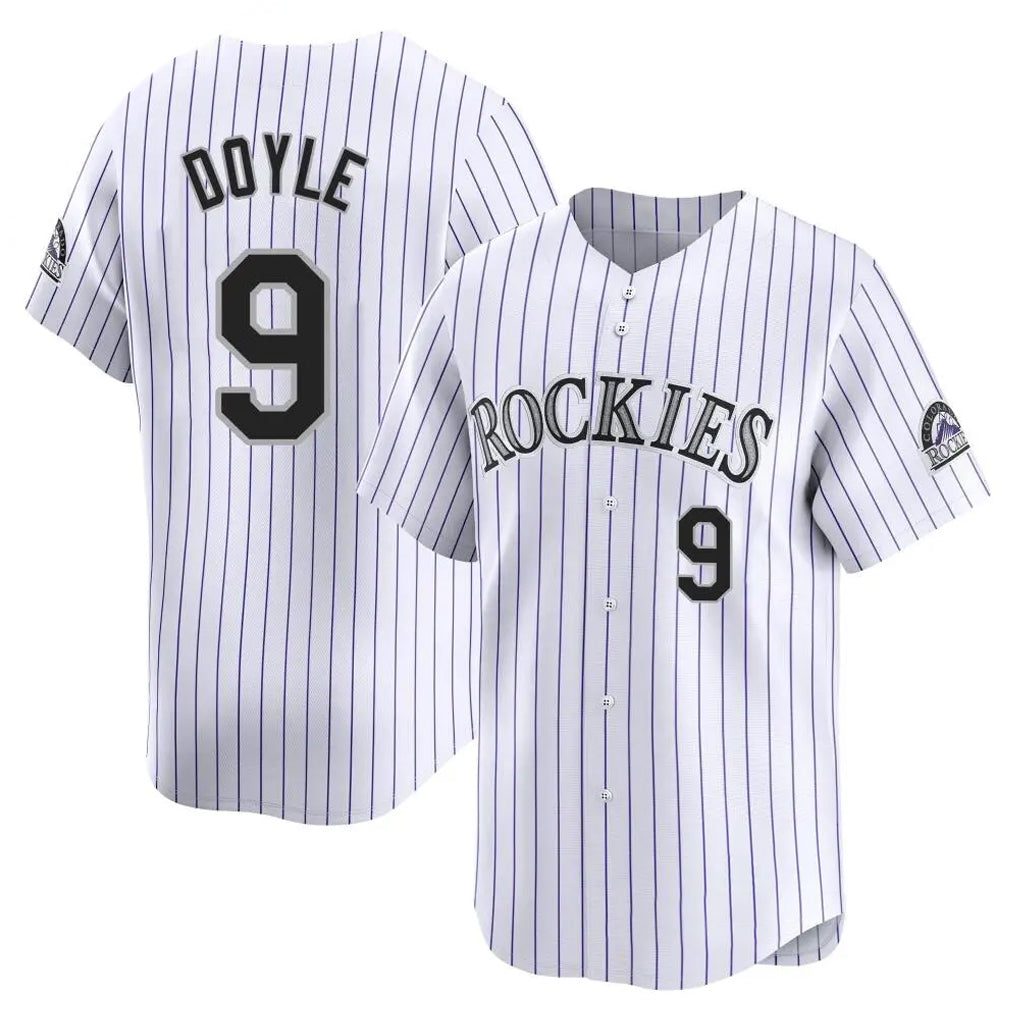 Tlead C.Rockies #9 Brenton Doyle Player White Limited Home Stitched Jerseys