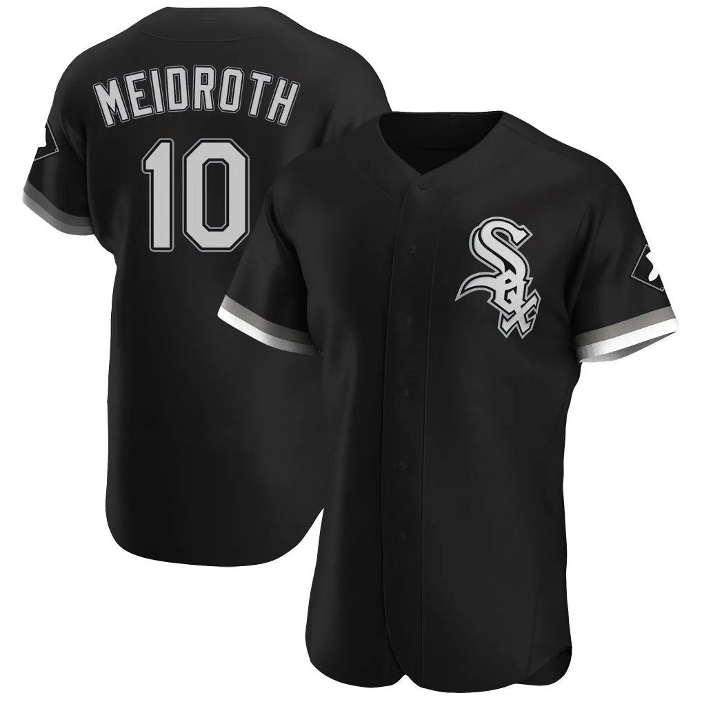 Tlead C.White Sox #10 Chase Meidroth Player Black Limited Elite Home Stitched Jerseys