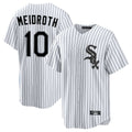 Tlead C.White Sox #10 Chase Meidroth Player White Stripe Home Game Stitched Jerseys