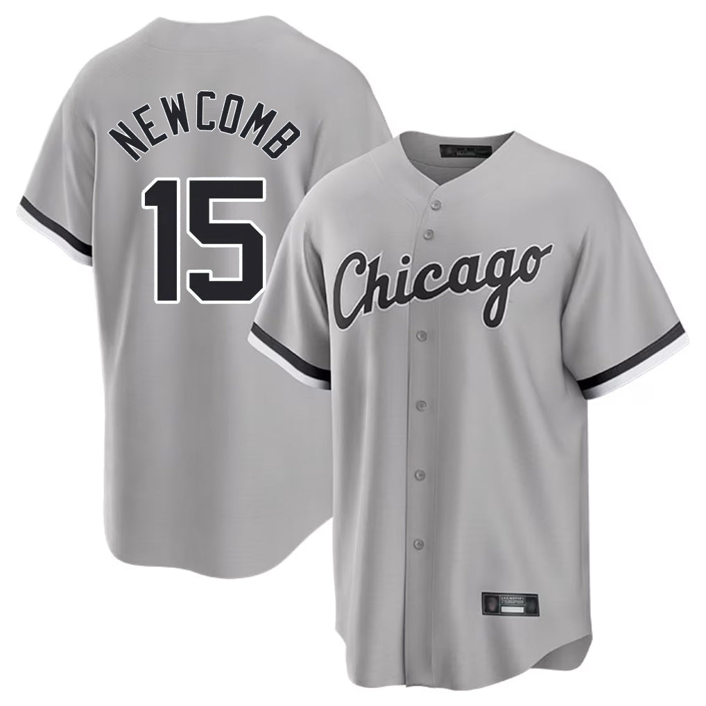 Tlead C.White Sox #15 Sean Newcomb Player Gray Home Game Stitched Jerseys