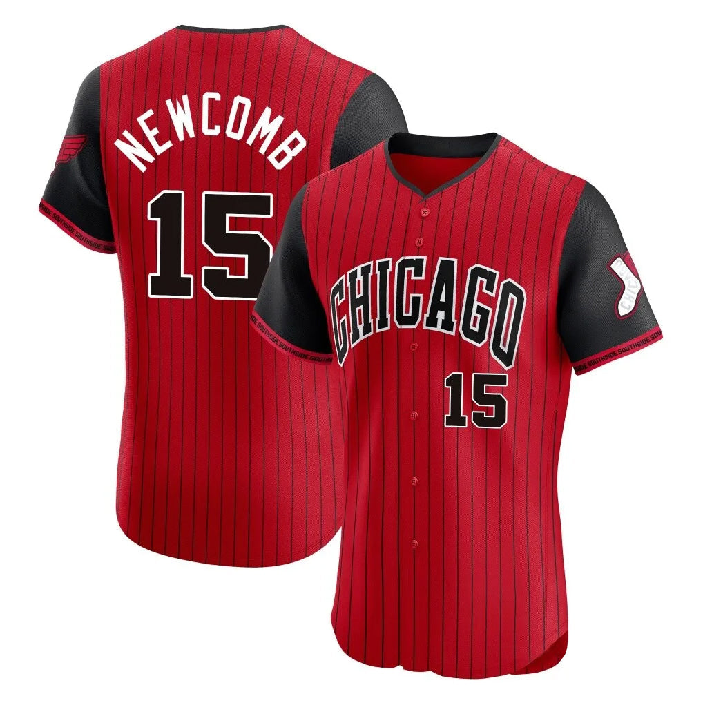 Tlead C.White Sox #15 Sean Newcomb Player Red City Connect Limited Elite Home Stitched Jerseys