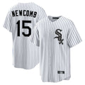 Tlead C.White Sox #15 Sean Newcomb Player White Stripe Home Game Stitched Jerseys