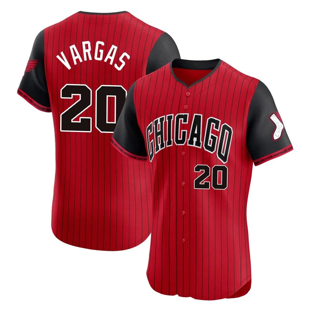 Tlead C.White Sox #20 Miguel Vargas Player Red City Connect Limited Elite Home Stitched Jerseys
