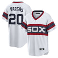 Tlead C.White Sox #20 Miguel Vargas Player White T-shirt Home Game Stitched Jerseys