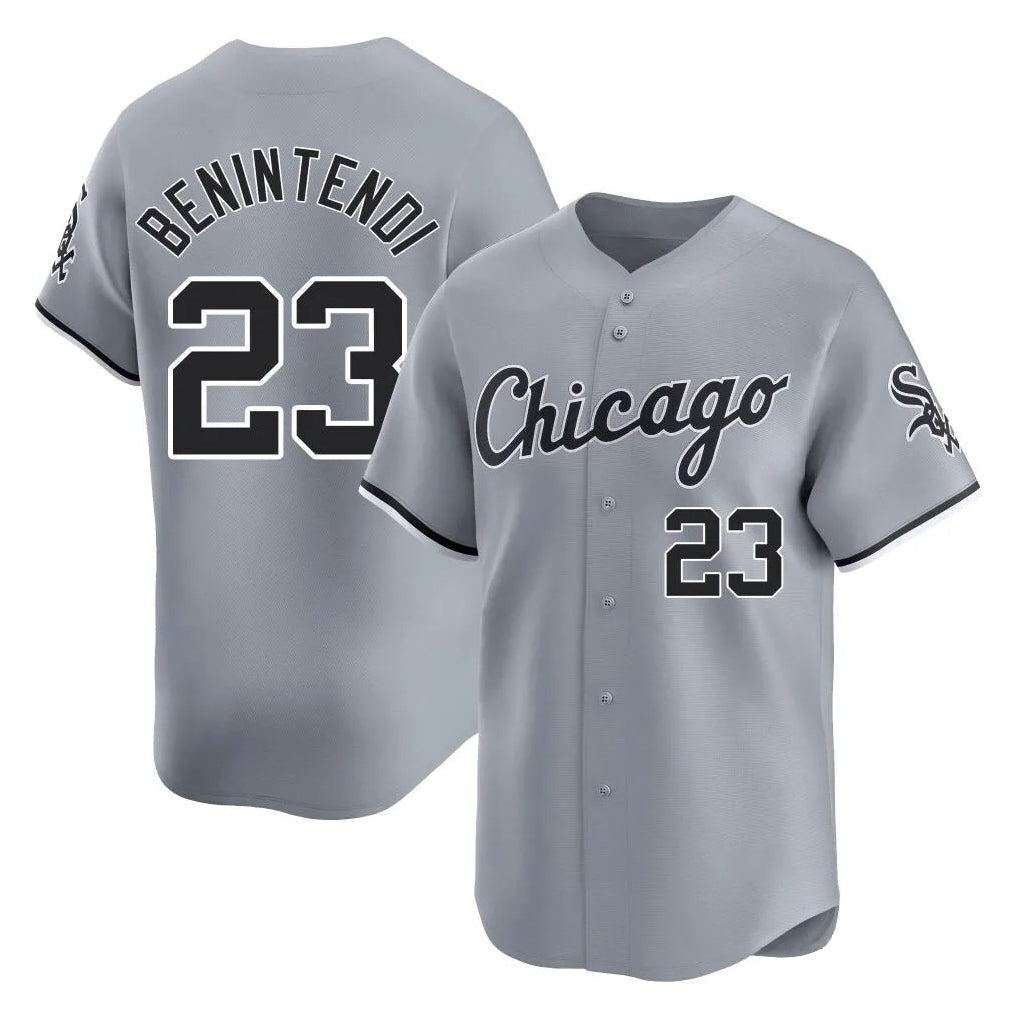 Tlead C.White Sox #23 Andrew Benintendi Player Gray Road Limited Home Stitched Jerseys