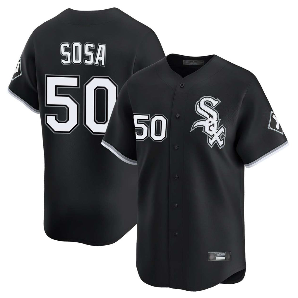 Tlead C.White Sox #50 Lenyn Sosa Player Black Limited Home Stitched Jerseys