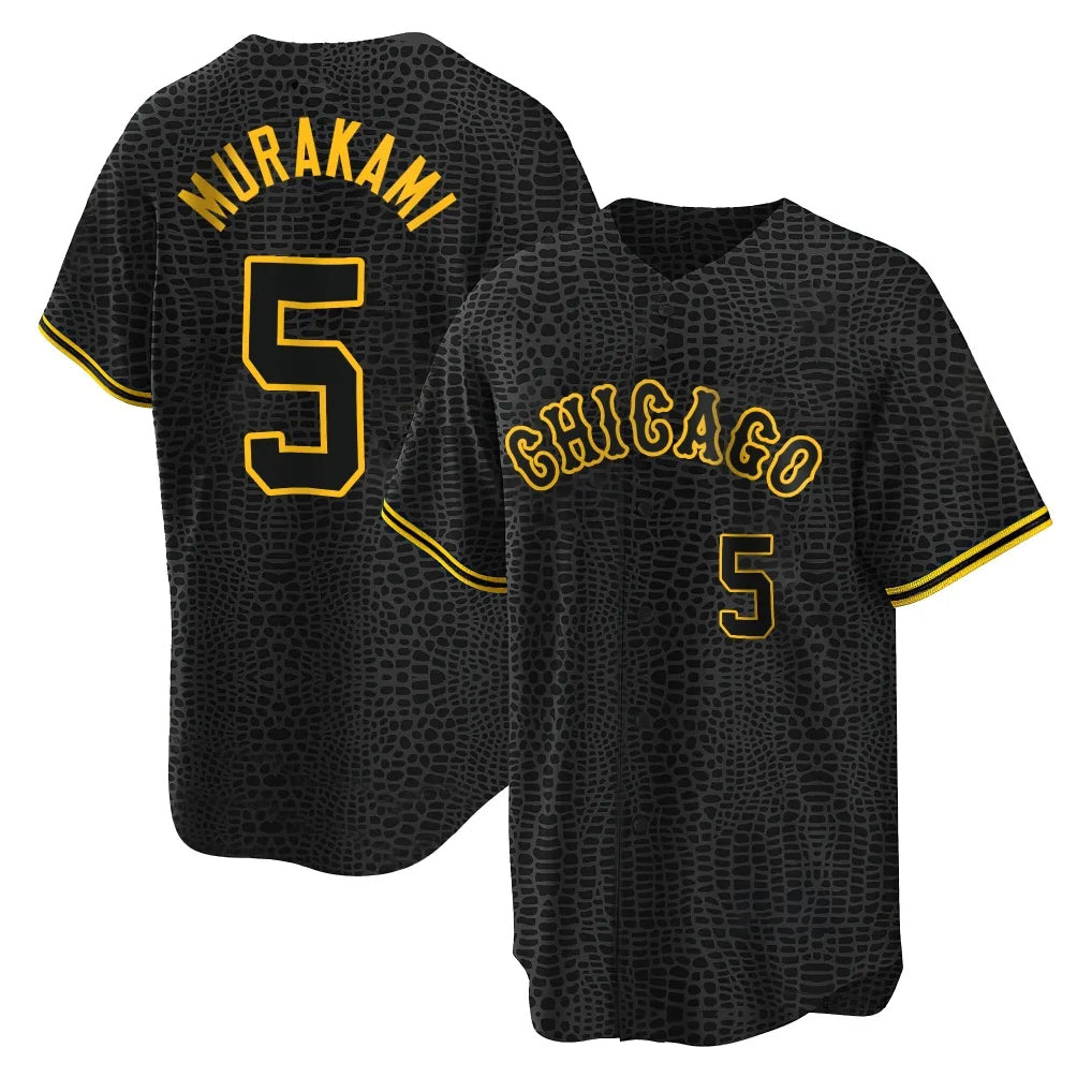 Tlead C.White Sox #5 Munetaka Murakami Player Black Snake Skin City Home Game Stitched Jerseys