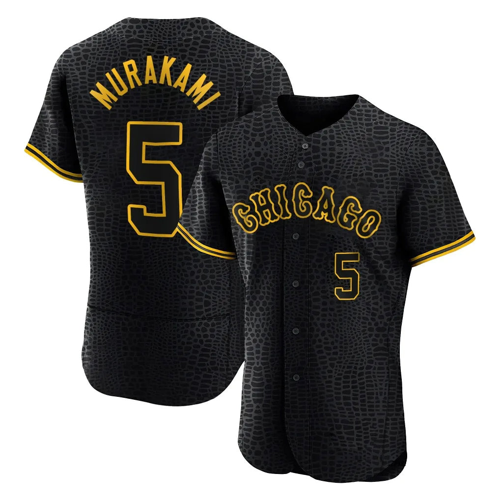 Tlead C.White Sox #5 Munetaka Murakami Player Black Snake Skin City Limited Elite Home Stitched Jerseys