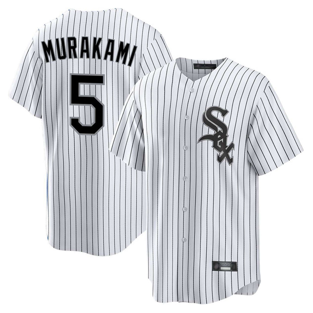 Tlead C.White Sox #5 Munetaka Murakami Player White Stripe Home Game Stitched Jerseys