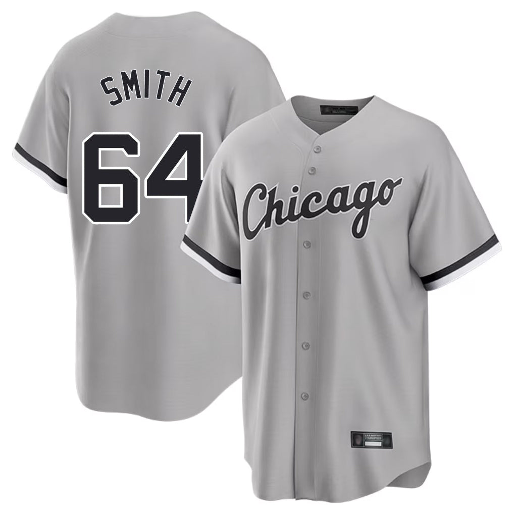 Tlead C.White Sox #64 Shane Smith Player Gray Home Game Stitched Jerseys