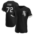 Tlead C.White Sox #72 Carlton Fisk Player Black Limited Elite Home Stitched Jerseys